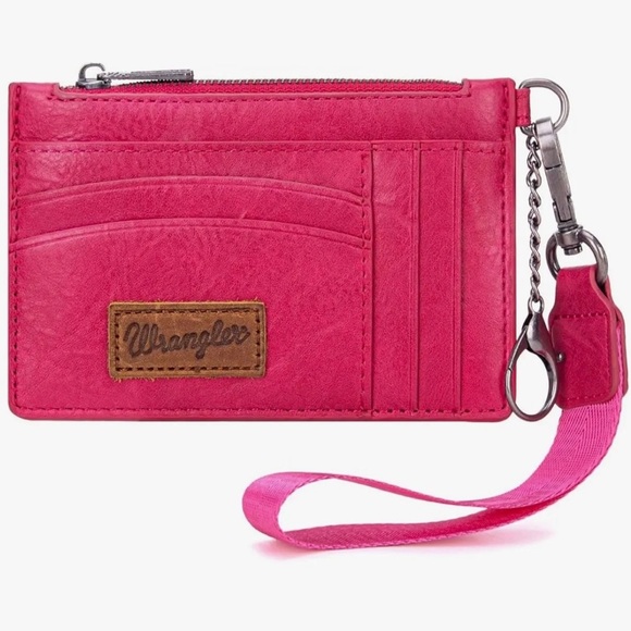 Wrangler Pink Key Card Holder with Wrist Strap - Picture 1 of 3
